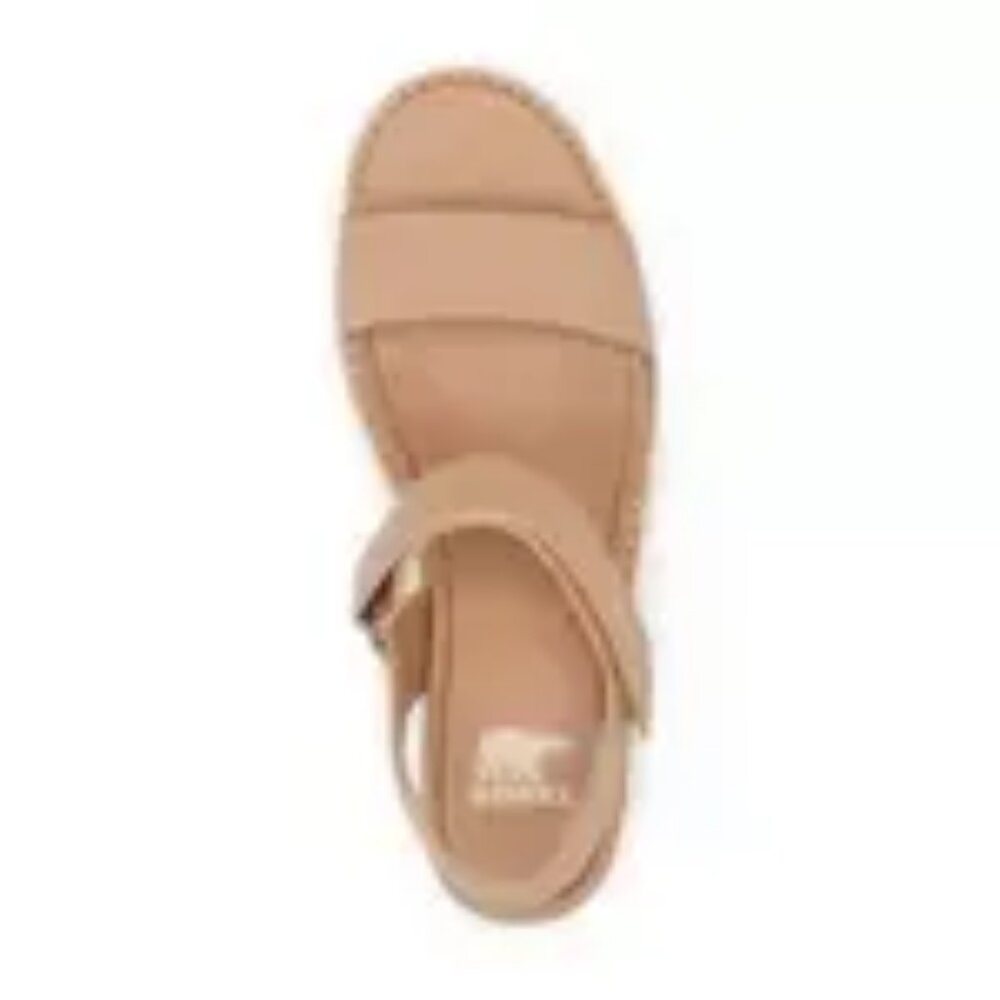 Women's SOREL Joanie™ IV Y Strap Wedge Sandals color Honest Beige  size 8M - Picture 2 of 5
